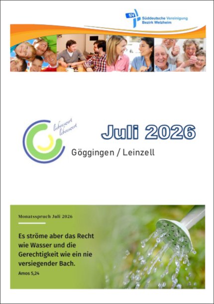 Monatsprogramm Juli 2026 Monatsprogramm Juli 2026